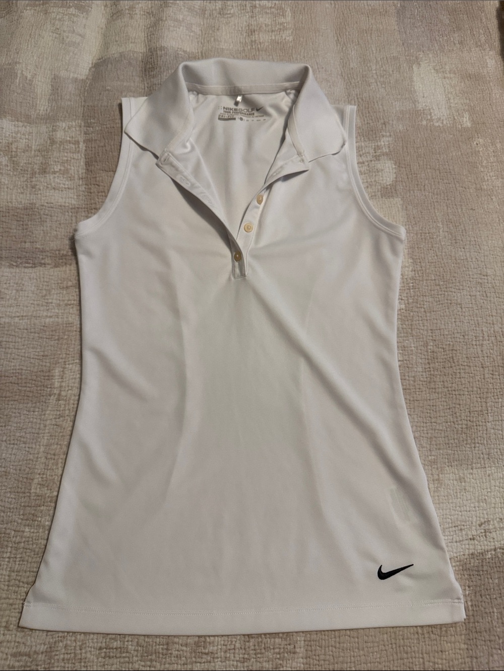 Nike Golf Performance Tour Women’s White Sleeveless Polo Tank